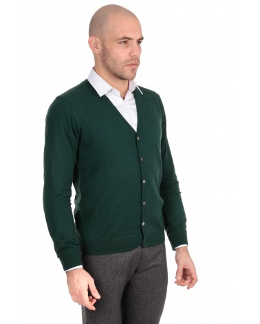 Gilet Boutons Vert Coudiere