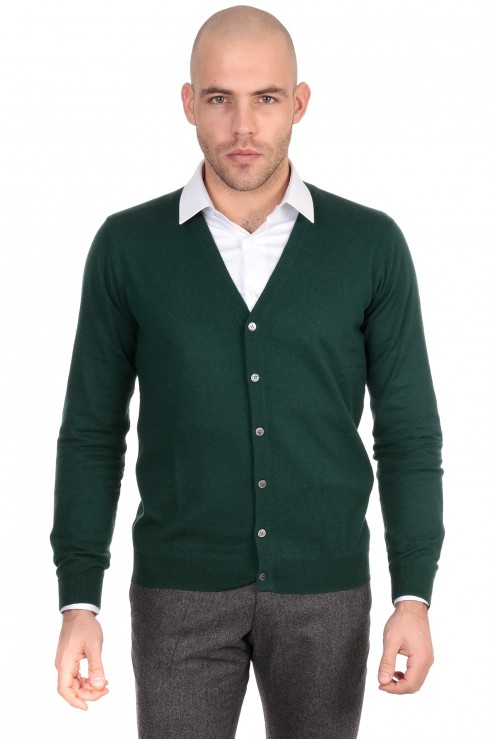 Gilet Boutons Vert Coudiere