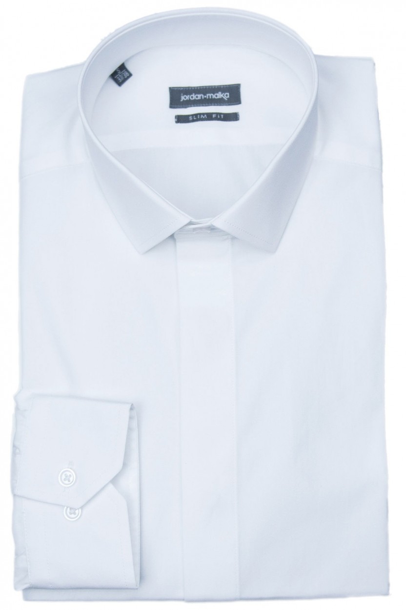 Chemise Blanche Gorge Cachée