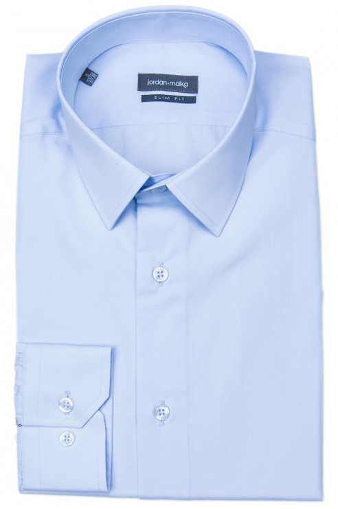 Chemise Bleue Royal Col Français