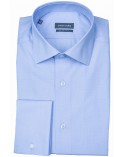 Chemise Bleue Poignets Mousquetaires