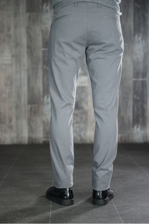 Pantalon Chino Gris à Pinces