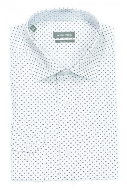 Chemise Blanche Carré Marine