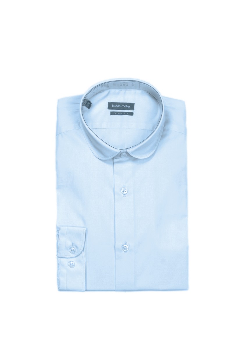 Chemise Col Claudine Bleue