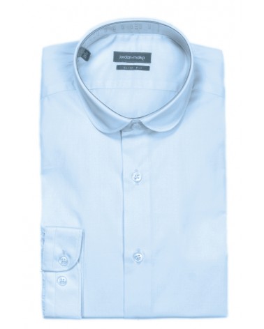 Chemise Col Claudine Bleue