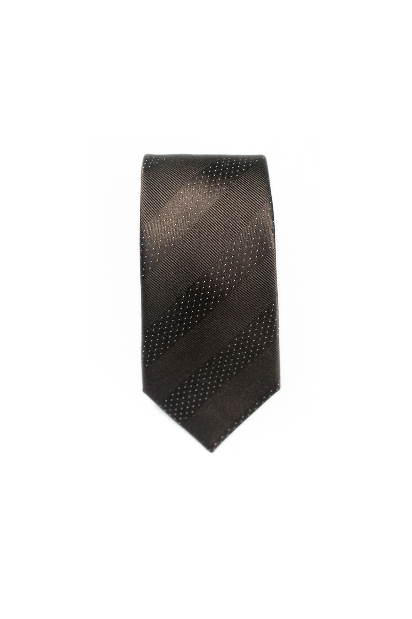 Cravate Marron Rayée