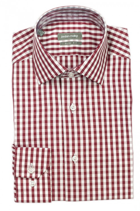 Chemise Gros Vichy Bordeaux