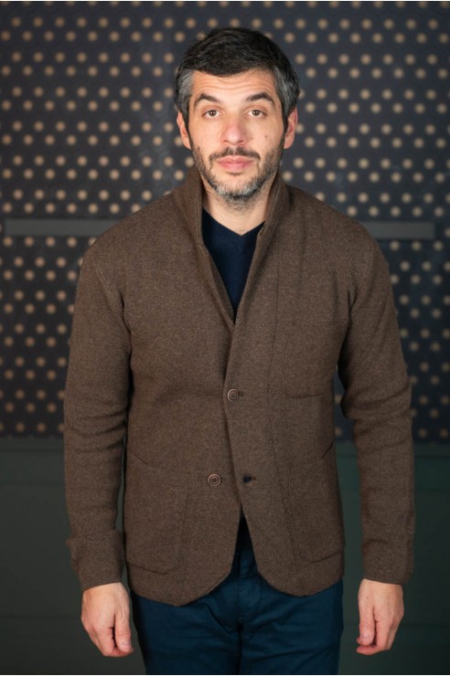Veste En Maille Marron