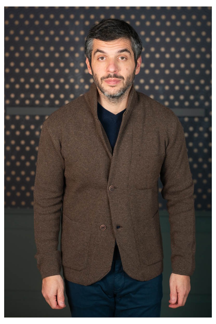 Veste En Maille Marron