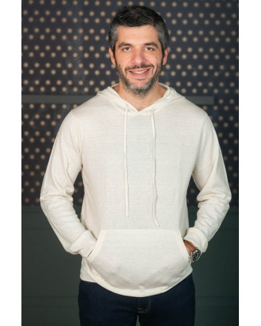 Pull Capuche Blanc