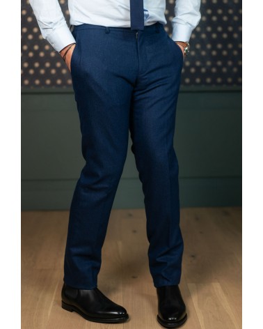 Pantalon en flanelle bleu