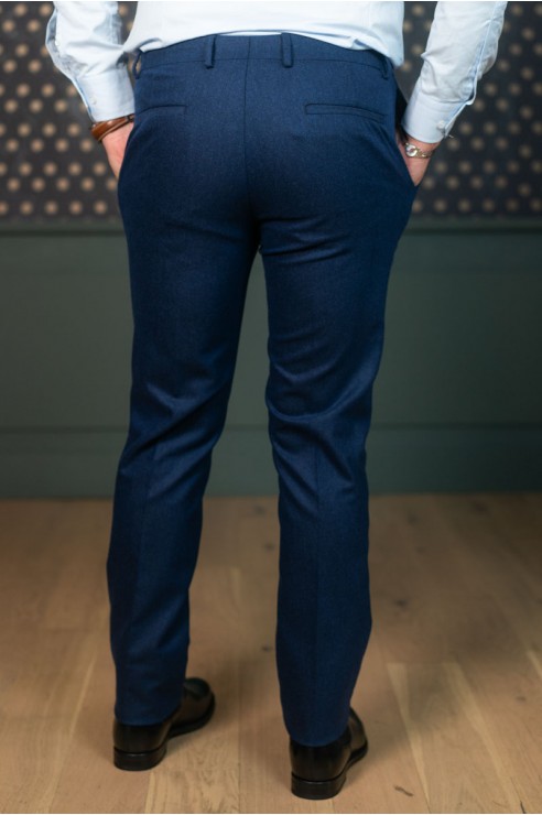 Pantalon en flanelle bleu