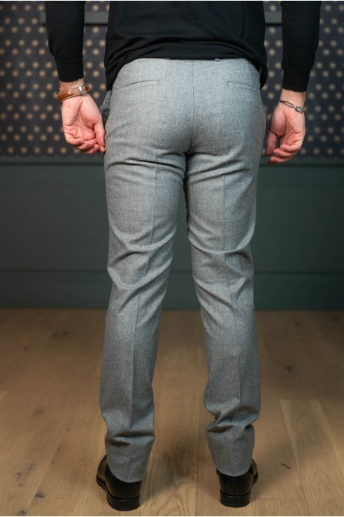Pantalon en flanelle gris clair
