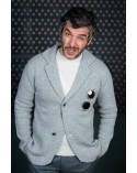 Veste En Maille Gris Clair